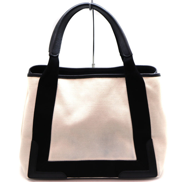 Balenciaga Leather Blue Black Handbag S Hippo Canvas White - Picture 1 of 12